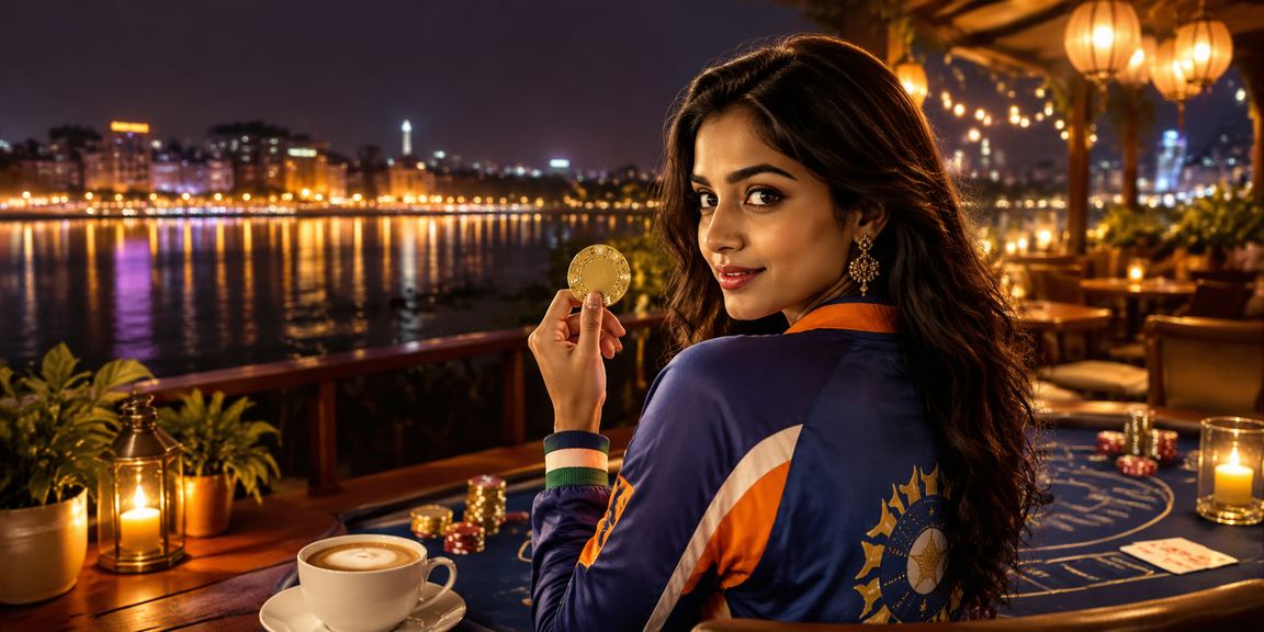 Exciting IPL cricket match under stadium lights in India