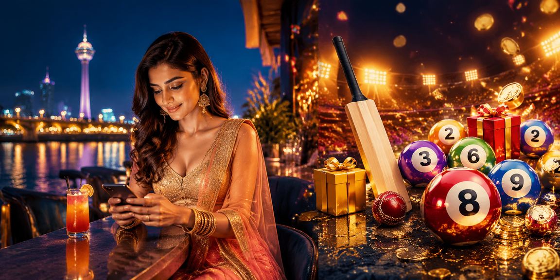 Person using mobile device for online betting in India